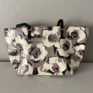 Kate Spade Natural Cedar Street: Floral Print Saffiano Leather Tote